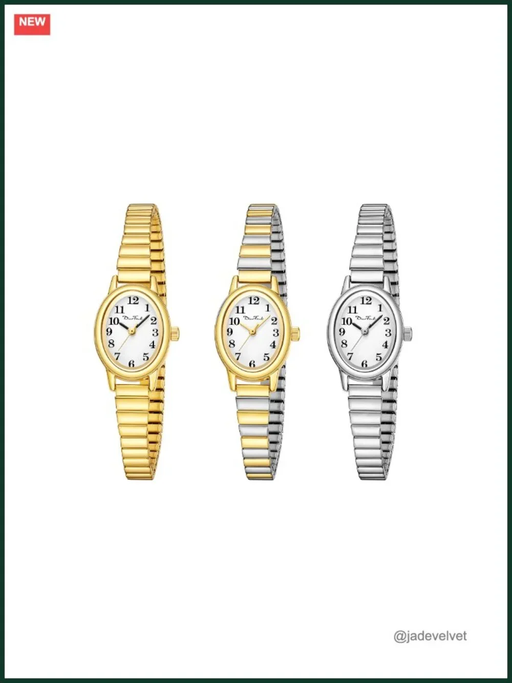 Women's Gold Expansion Band Watch Japanese Quartz Water Resistant